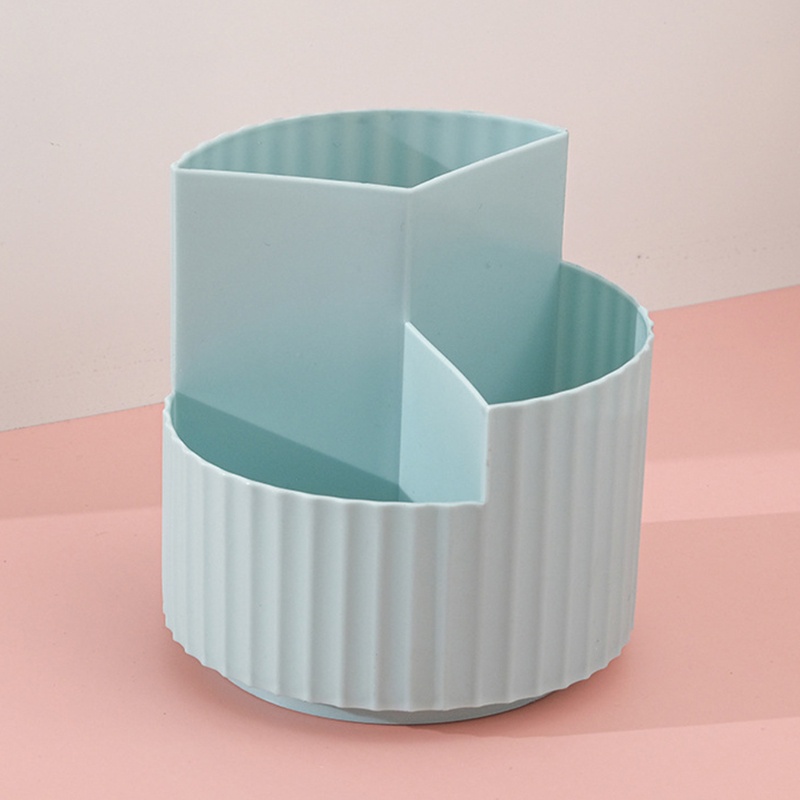 Giá Đỡ Bút / Cọ Trang Điểm 3 Ngăn Xoay 360 Độ Tiện Dụng Cho Gia Đình / Văn Phòng