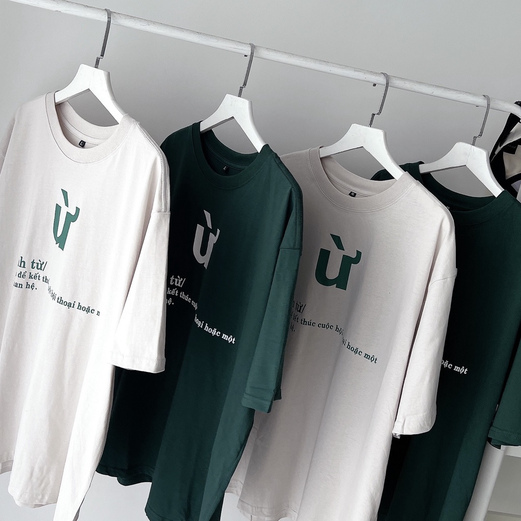 Áo thun cotton co giãn &quot;Ừ&quot; ( ảnh thật tại shop)