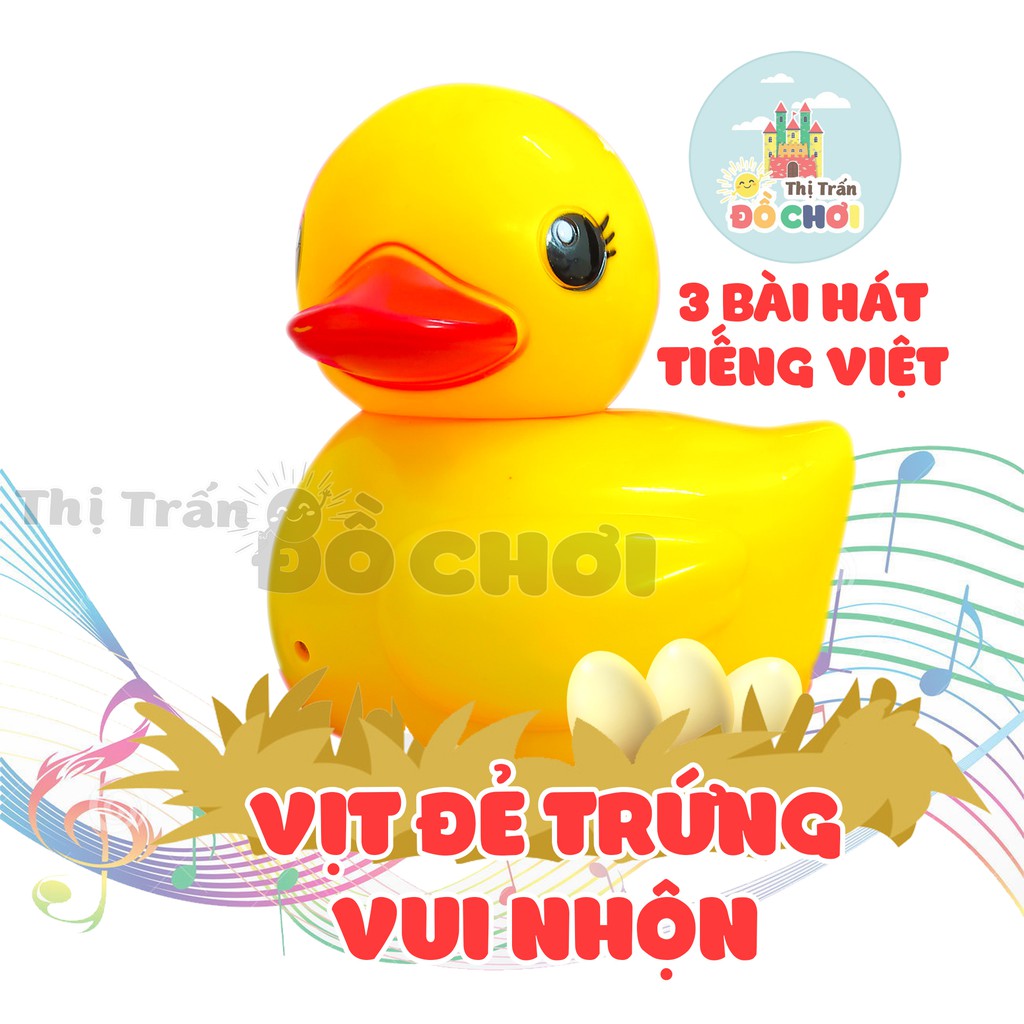 Đồ chơi vịt đẻ trứng dùng pin có nhạc Việt HT7863 - Thị trấn đồ chơi