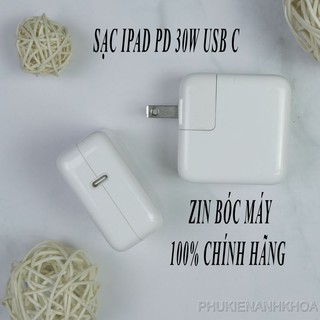 Cốc Sạc IPAD PD 30W Zin Bóc Máy Hổ Trợ Sạc Nhanh Cho IPhone / IPAD / Macbook