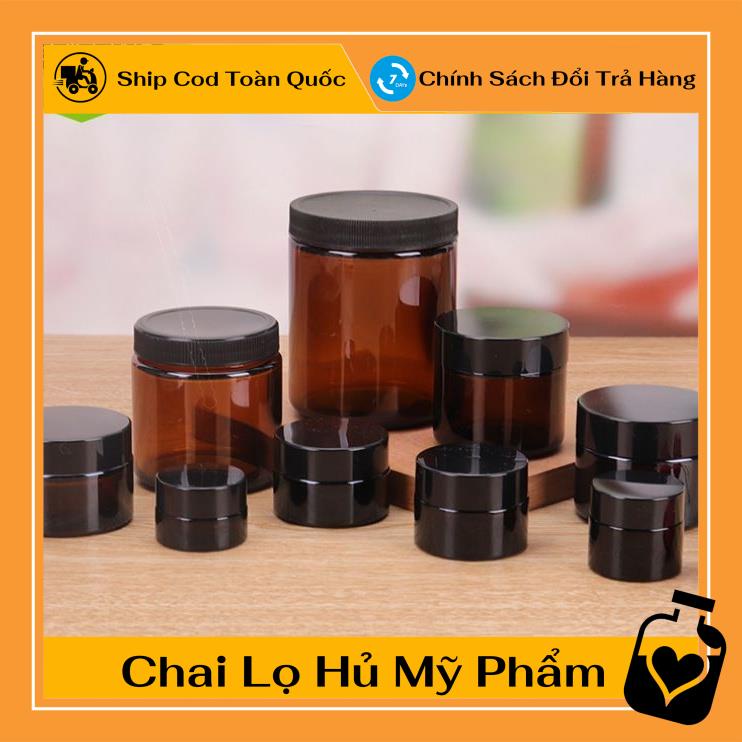 Hủ Đựng Kem ❤ TOP GIÁ RẺ ❤ Hũ Chiết Kem Thủy Tinh Nâu 10g , Hũ lọ chiết mỹ phẩm , , phụ kiện du lịch