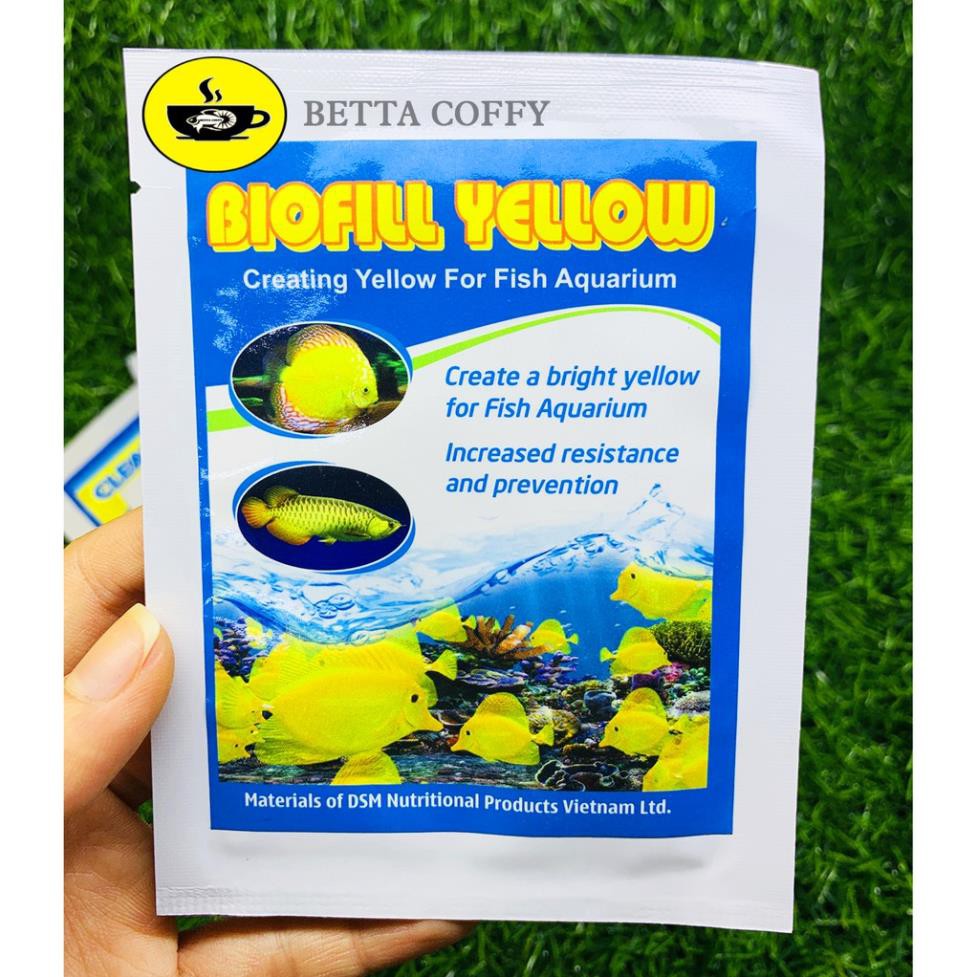 Chất tạo màu cho cá cảnh BIOFILL YELLOW - 1 GÓI 10g