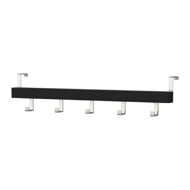 Móc treo quần áo sau cánh cửa TJUSIG sẵn 2 màu ĐEN & TRẮNG CHÍNH HÃNG IKEA THỤY ĐIỂN
