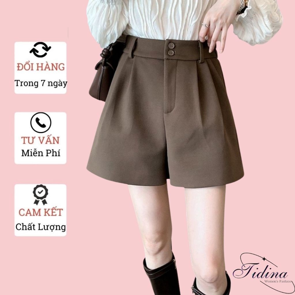 Quần Đùi nữ TIDINA Quần short nữ lưng cao phong cách ULZZANG thời trang Hàn Quốc năng động trẻ trung