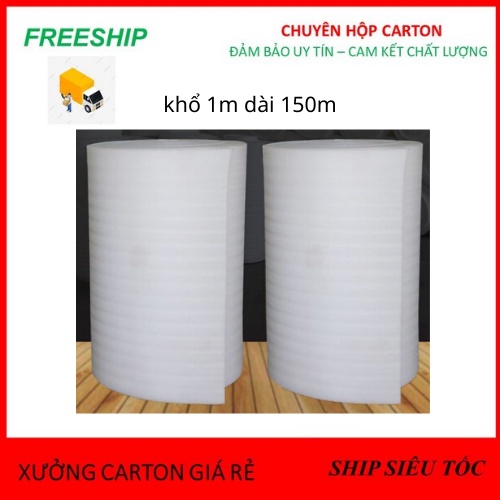 [HỎA TỐC]  Cuộn xốp Foam 2mm khổ 1m dài 150m chống sốc, ngăn bụi tiết kiệm tại Hà Nội