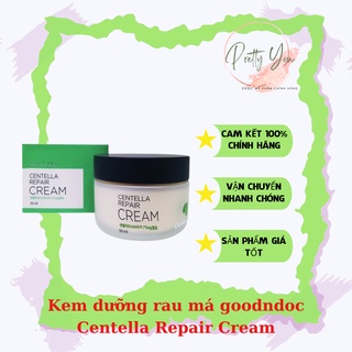 (CHÍNH HÃNG) Kem dưỡng trắng da rau má GOODNDOC CENTELLA REPAIR CREAM 50ml