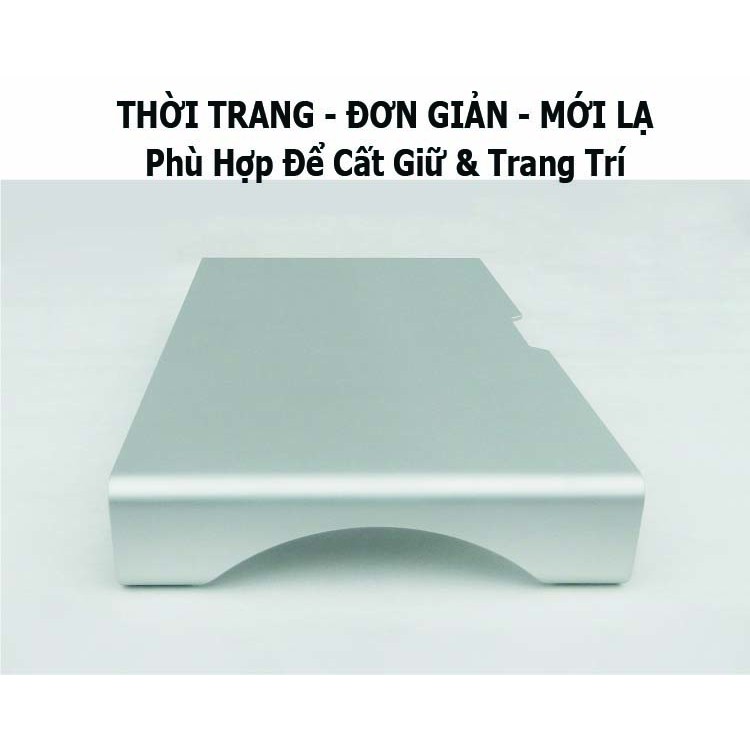Giá Đỡ Laptop, Desktop, Chân Đế Máy Tính; Hợp Kim Nhôm; Cất Gọn Chuột Và Bàn Phím