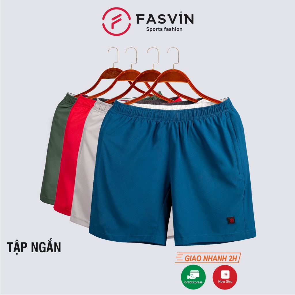 Quần đùi nam ngắn chạy bộ Fasvin R21451.HN vải Dù Gió nhẹ mát tiện dụng thể thao hay mặc nhà