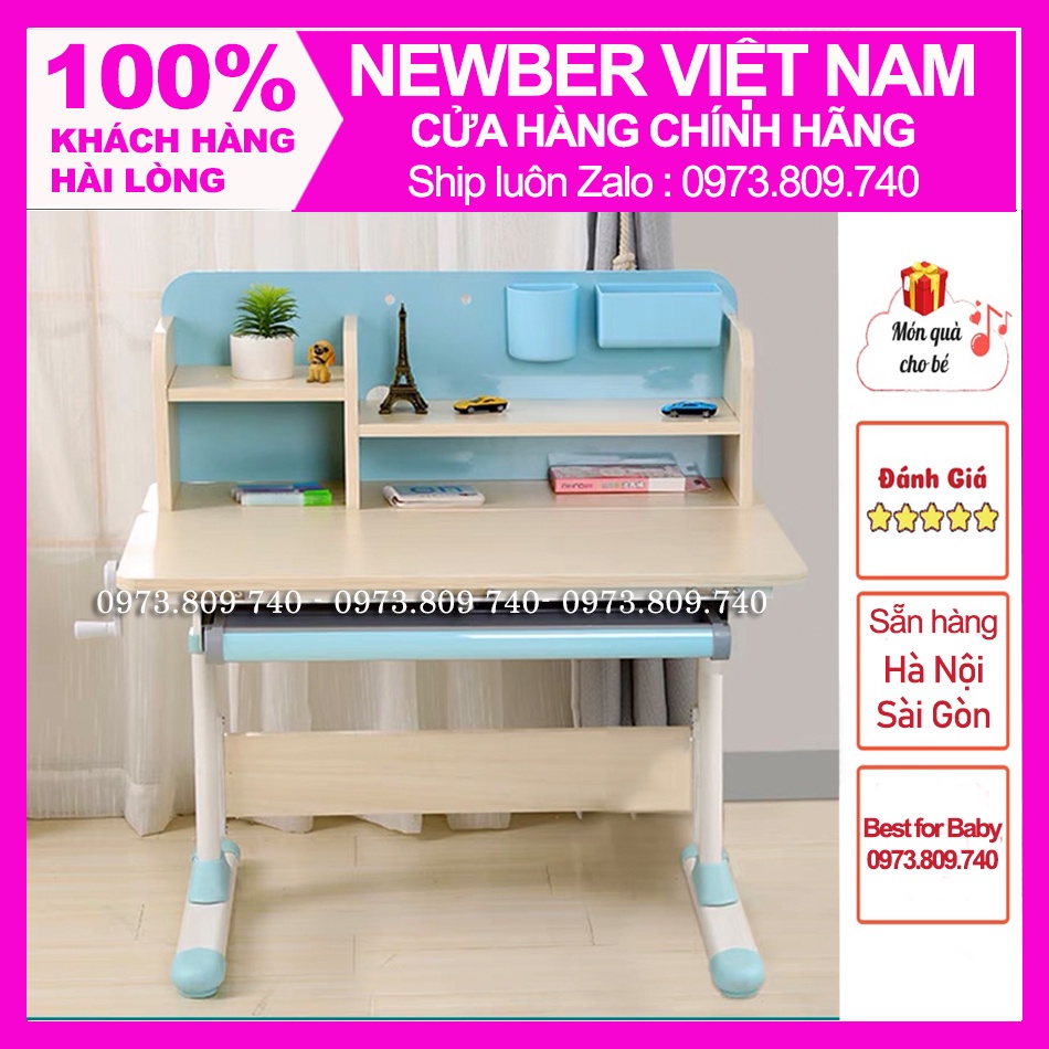 Bàn học thông minh chống gù chống cận Newber Disney G300 .Kích thước 80CM có giá sách, điều chỉnh chiều cao.