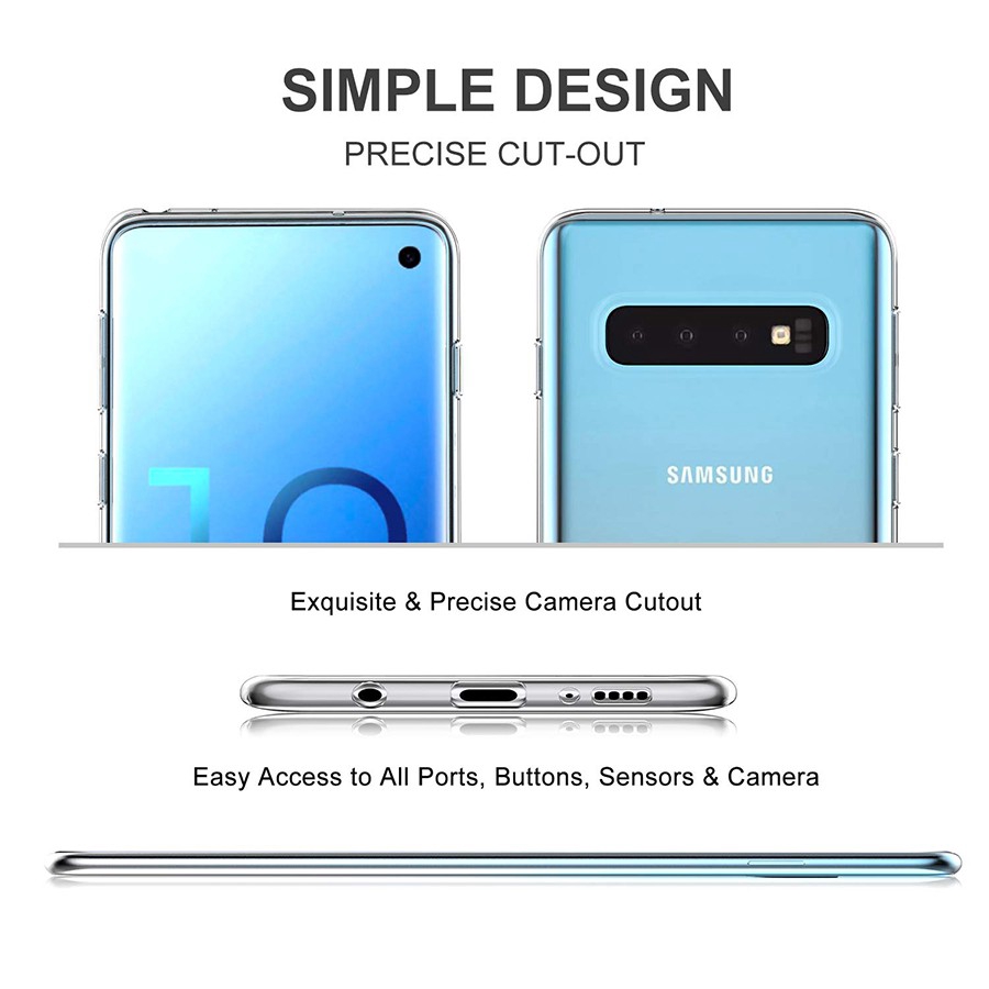 cho Samsung Galaxy S10/S10 Plus/S10 Lite Ốp điện thoại silicone TPU mềm mỏng trong suốt | BigBuy360 - bigbuy360.vn