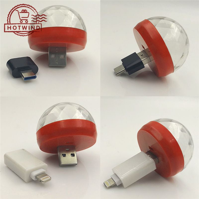 Đèn LED USB tròn mini để trang trí tiệc bar và xe hơi