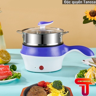 [SIÊU HÓT] Nồi Lẩu Mini Đa Năng Điện 2 Tầng 1 nấc nhiệt Chống Dính Kèm Xửng Hấp Nướng Tiện Dụng 2 Ngăn 18cm T3B3