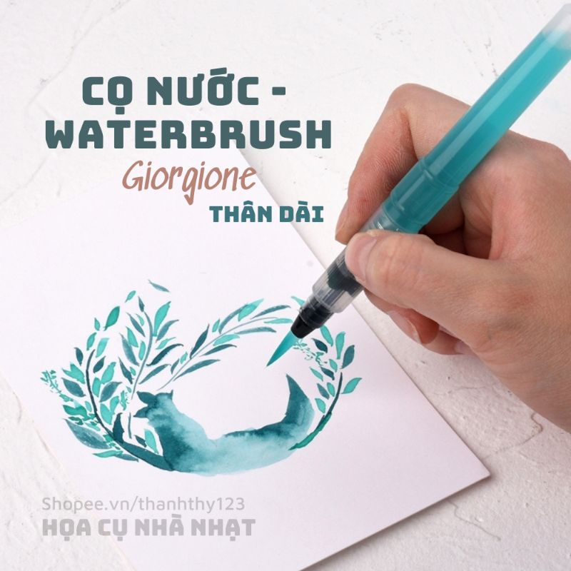 Cọ nước Waterbrush GIORGIONE thân dài giá rẻ thích hợp cho người bắt đầu tập vẽ màu nước