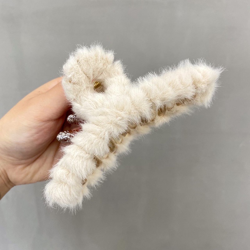 Kẹp Càng Cua Đính Lông Giả Màu Sắc Ngọt Ngào Cho Nữ