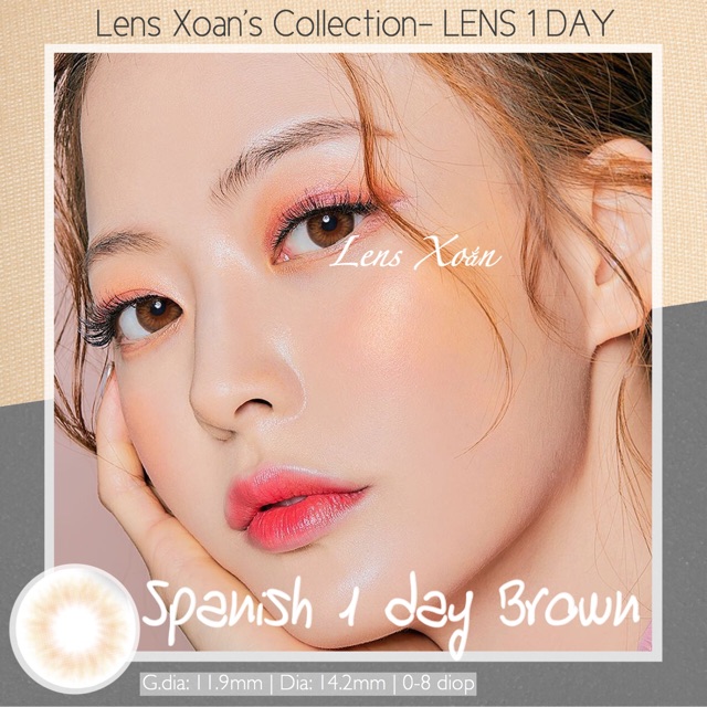 LENS 1 NGÀY SPANISH 1 DAY BROWN - OLENS( LENS XOẮN)