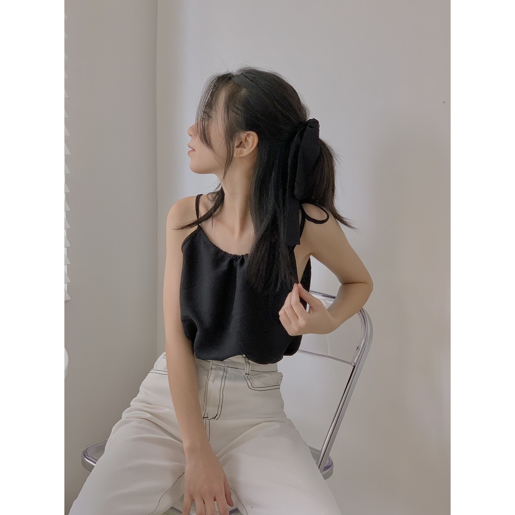 áo yếm buộc cổ dáng ngắn tặng kèm băng đô TKA290 LOLLIE STUDIO | BigBuy360 - bigbuy360.vn