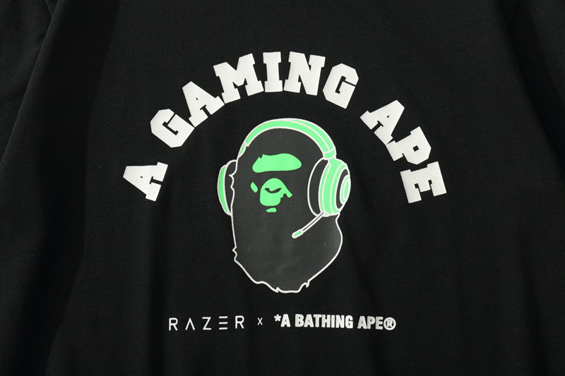 BAPE X RAZER Razer Co-branded Gaming     Short Sleeve    áo thun tay ngắn
