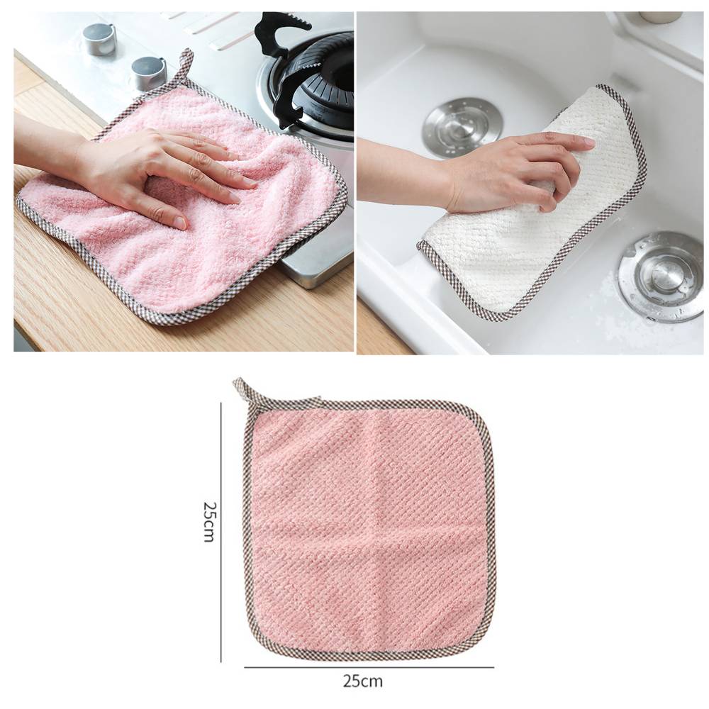 Khăn Lau Chén Dĩa Dày Dặn Thấm Hút Dầu Tiện Dụng Cho Nhà Bếp