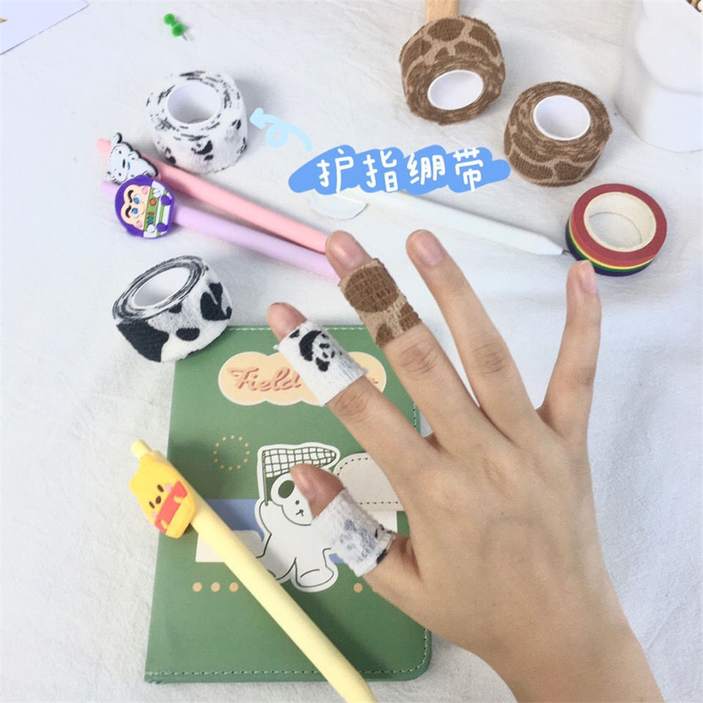 Băng quấn ngón tay tự dính nhiều màu sắc hình đáng yêu dùng cho học sinh viết không đau tay,dùng cho người chơi thể thao