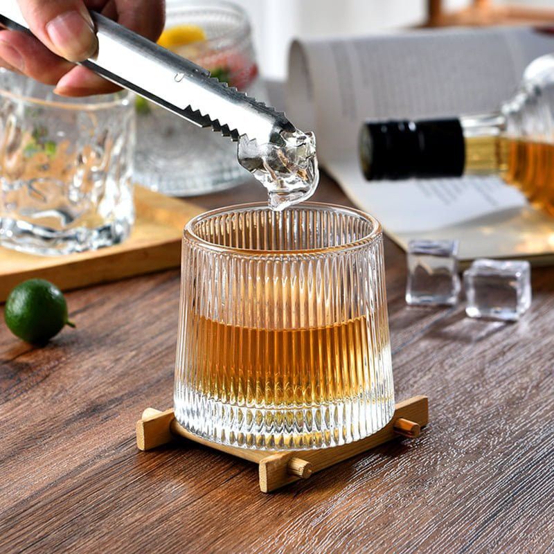bộ 6 cốc thủy tinh xoay cocktail