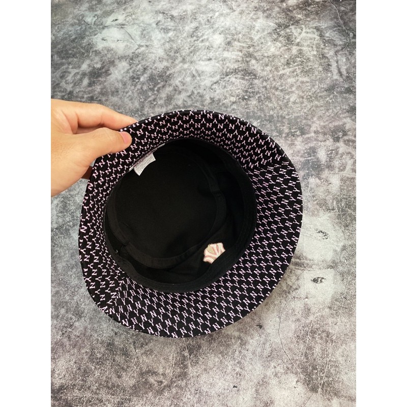 |ẢNH THẬT|MŨ BUCKET ĐEN MONO HỒNG