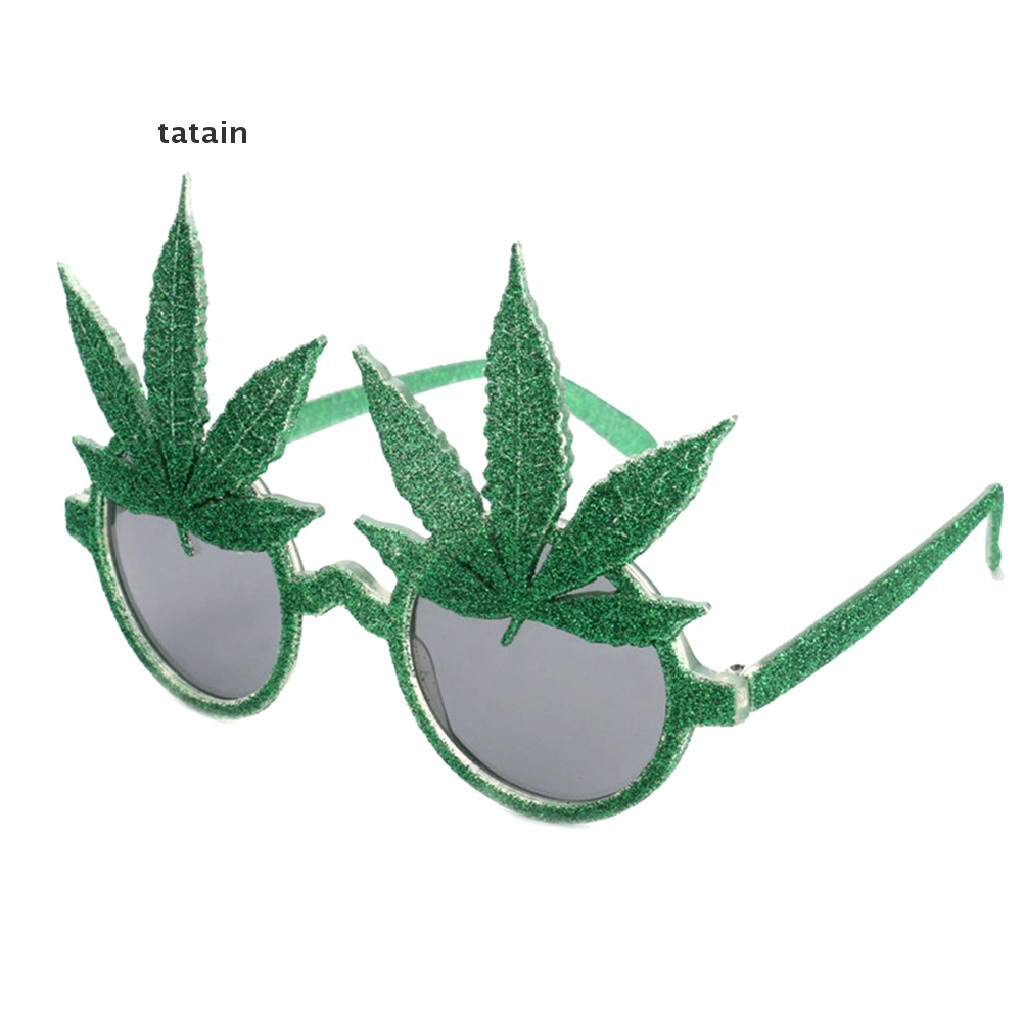 [TAT] leaf decor plastic sunglasses funny eye glasses hen night party costume prop CVX
