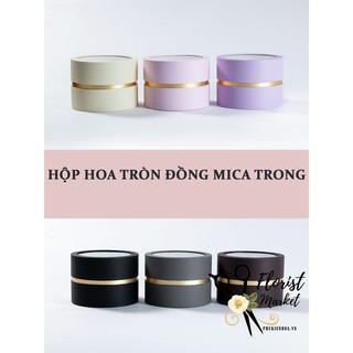Hộp Hoa Tròn Đồng Mica Trong