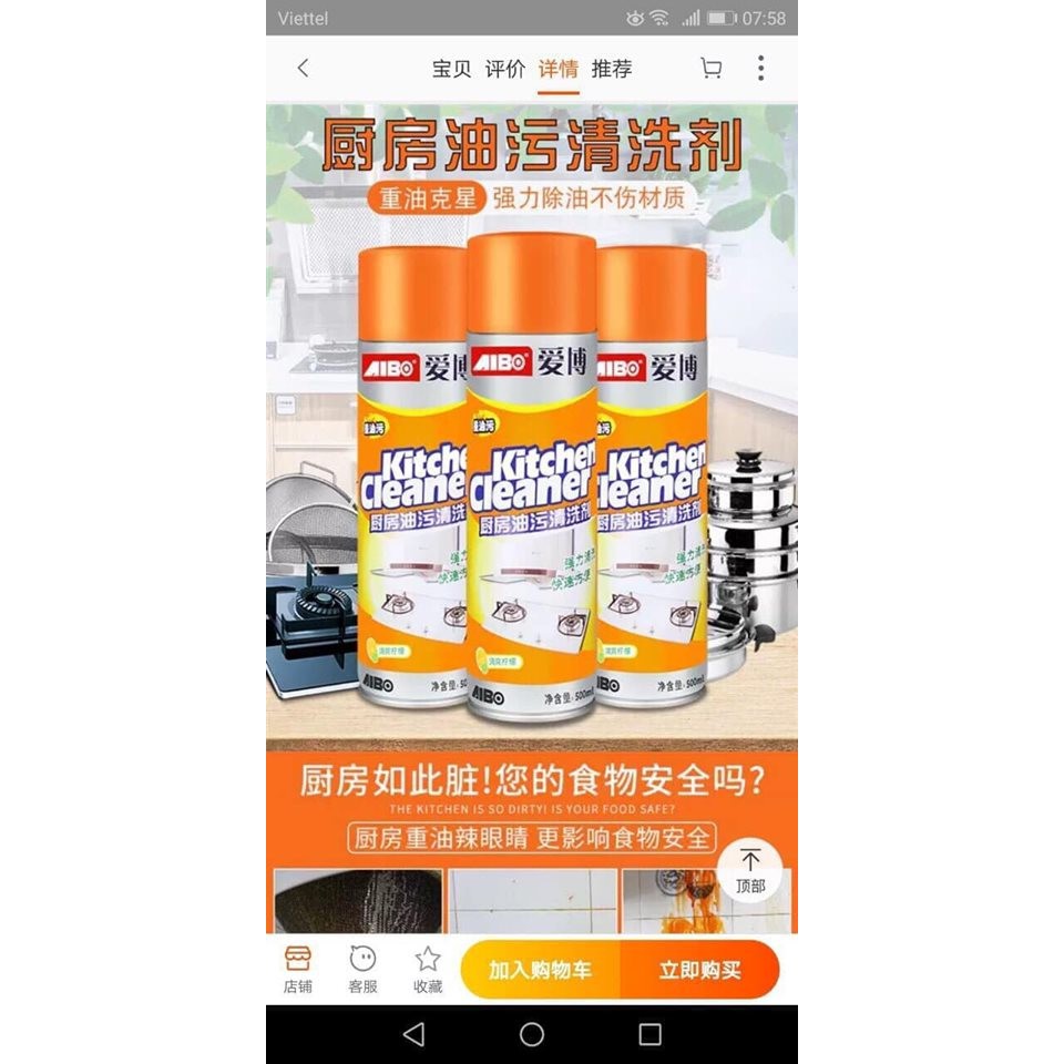 Xịt bếp kittchen - Chỉ cần xịt và lau lại là sáng bóng