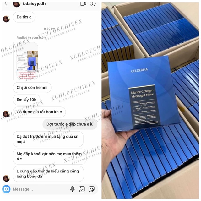 Mặt nạ Cellderma xanh date 2023