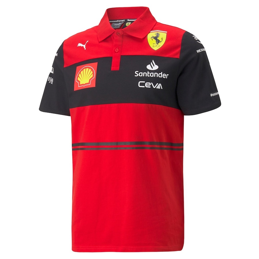 Bộ Áo Thun + Quần Short Jersey A + + Quần Short Thời Trang 2022 Scuderia Ferrari Team Carlos Sainz F1 Cho Nam
