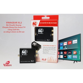 Bộ Chuyển Quang Optical Sang Audio VINAGEAR XL6 PRO Chính Hãng Cao Cấp, Có Nút Điều Chỉnh Âm Lượng, Lỗi 1 Đổi 1 12 Tháng