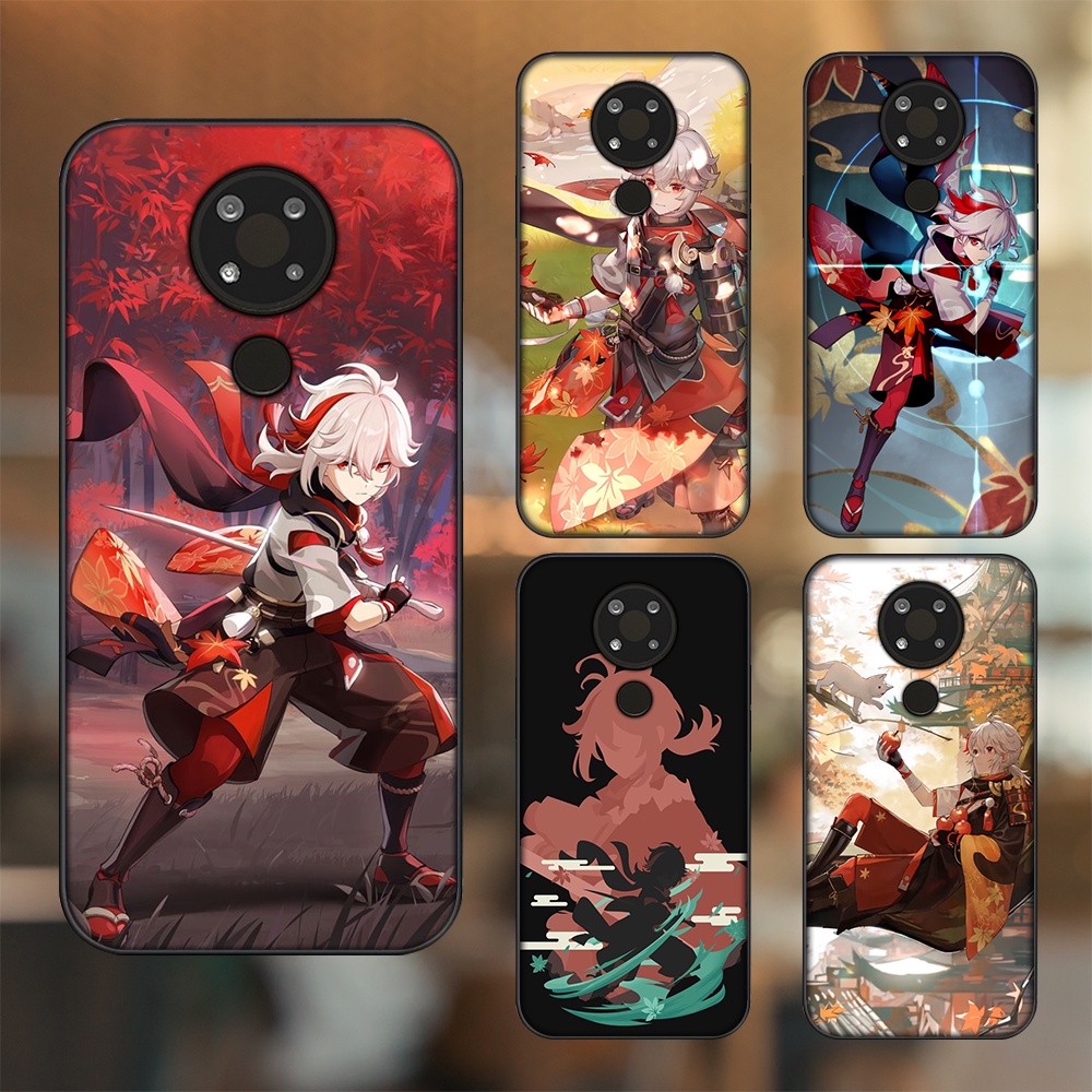 Ốp lưng Nokia 3.4 viền đen in hình Kazuha Genshin Impact