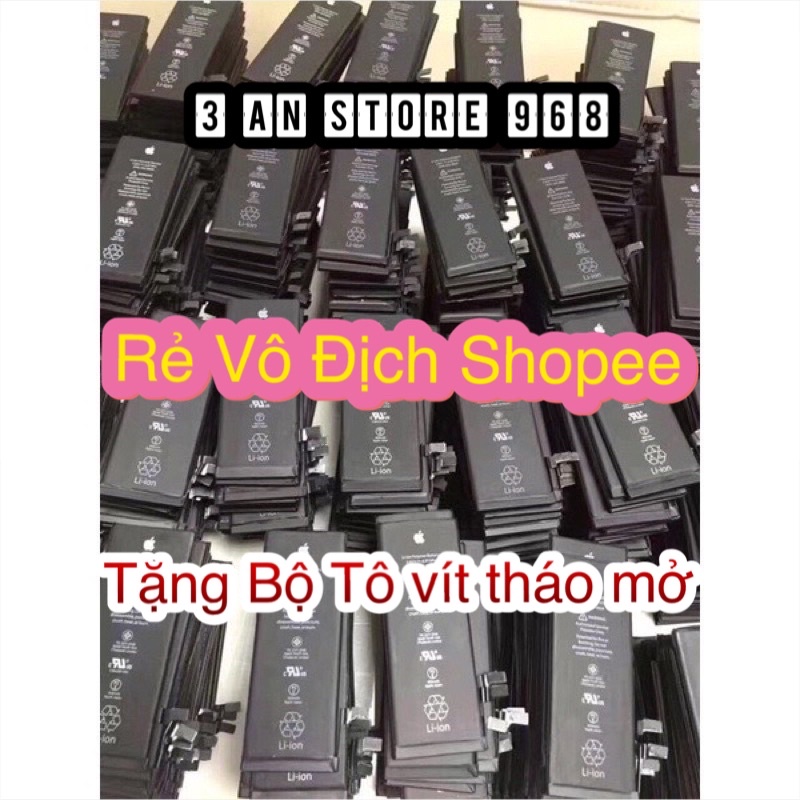 Pin Máy Điện thoại Táo IP cũ 5s,6,6s,6plus,6s+,7,7P,8,8+,X... Dung lượng thật 7x-8x%