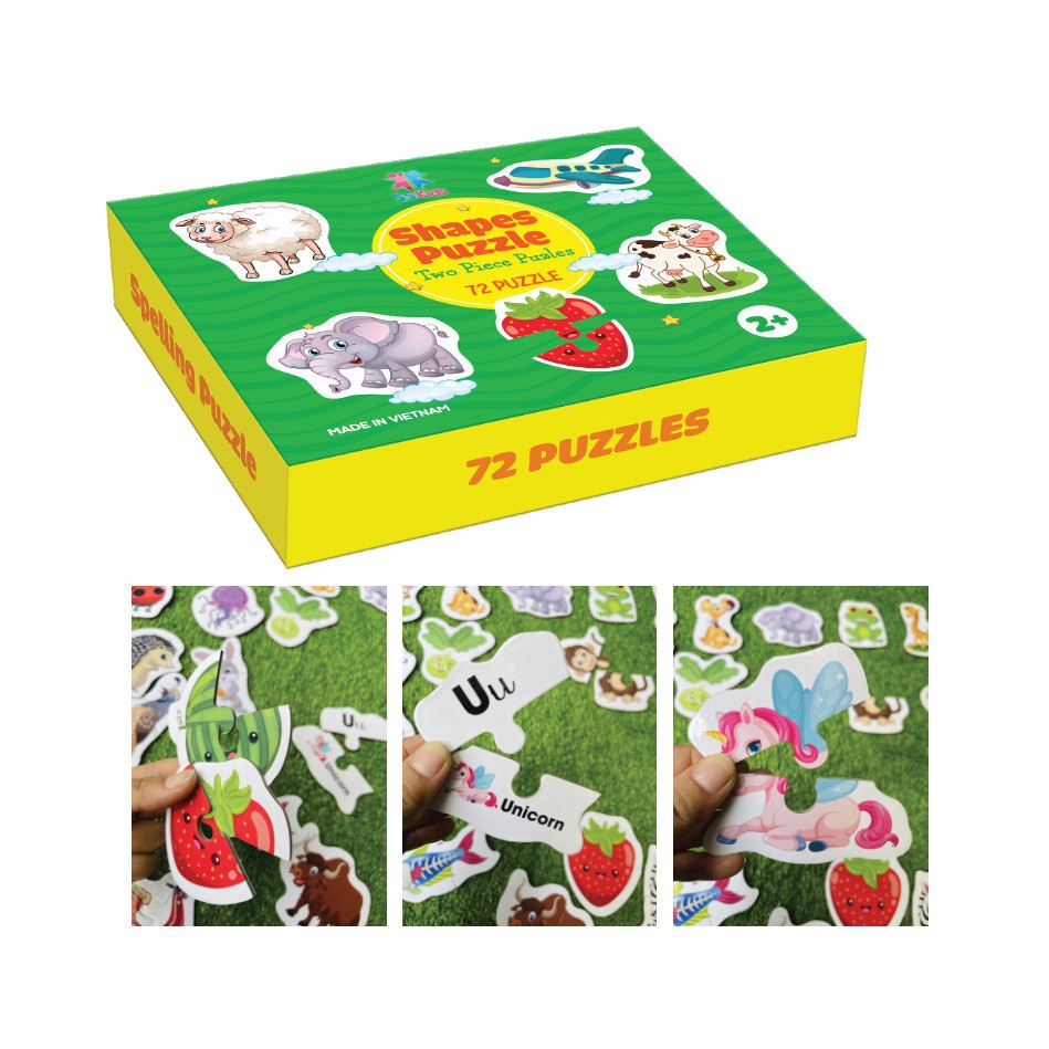 Đồ chơi thông minh Bộ Ghép hình Tư duy Thông minh - Học chữ cái, chữ số - 72 PUZZLE