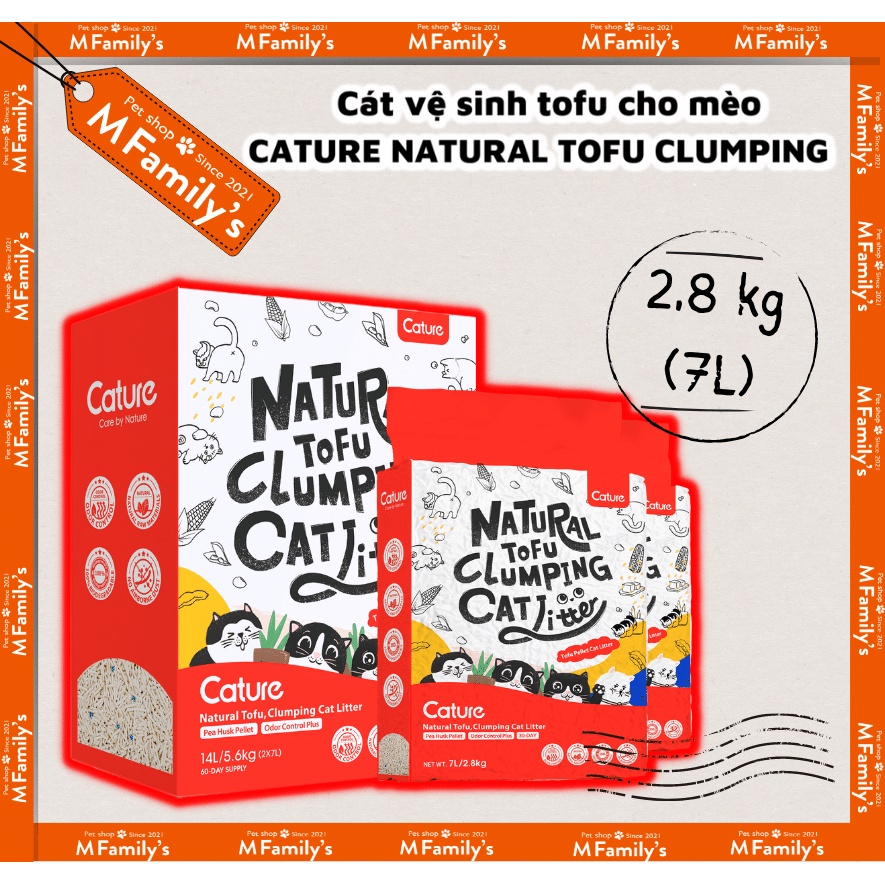 Cát Đậu Nành Natural Tofu Clumping Cature - Cát Vệ Sinh Cho Mèo Siêu Vón, Siêu Thơm