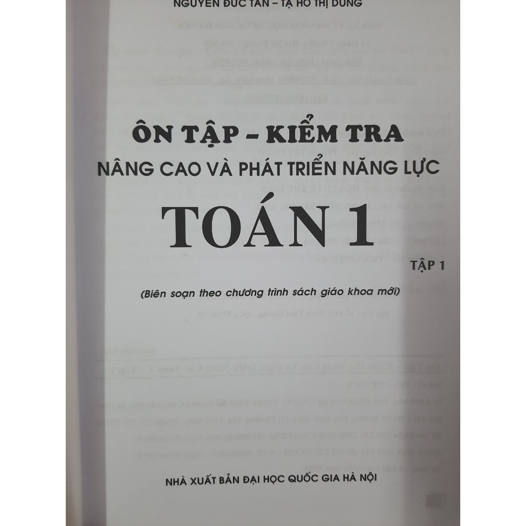 Sách - Ôn tập - Kiểm tra nâng cao và phát triển năng lực Toán 1 (Tập 1)