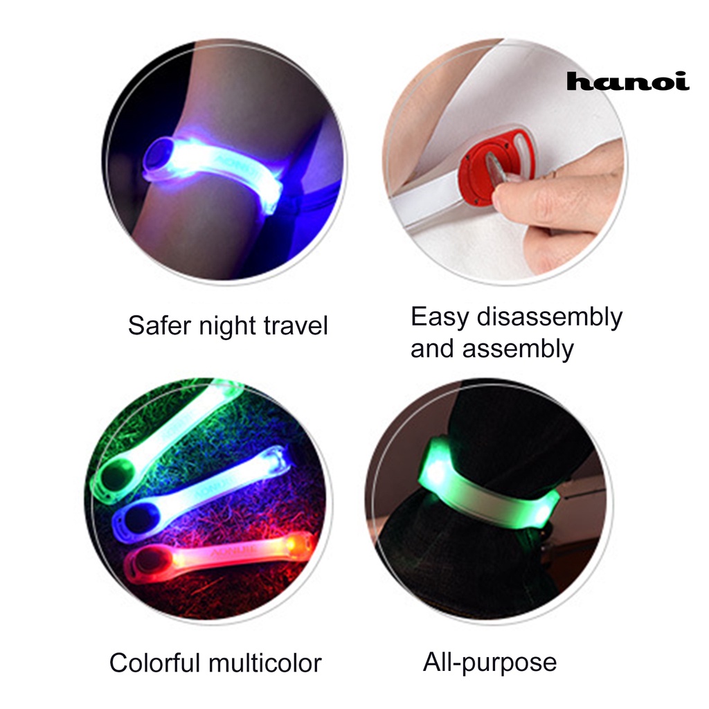 Ha!Vòng Đeo Tay Gắn Đèn LED Phản Quang Có Thể Điều Chỉnh Cho Chạy Bộ