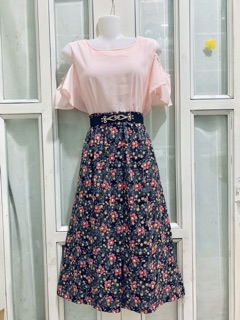 Sét áo và chân váy hoa [ nhiều mẫu]