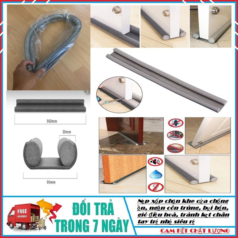 Nẹp xốp chặn khe cửa chống ồn, ngăn côn trùng, bụi bẩn, gió điều hoà, tránh kẹt chân tay trẻ nhỏ siêu rẻ