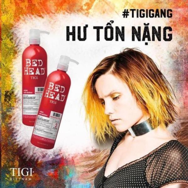 Dầu gội dưỡng ẩm phục hồi tóc hư tổn khô sơ, siêu mềm mượt cặp gội xả TIGI BED HEAD chính hãng 750ml - 970ml