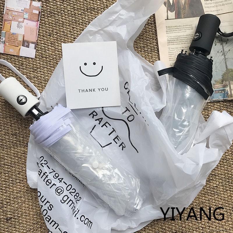 🌴Kén Cocorun🏃Dù Gấp Tự Động 8 Khung Trong Suốt Phong Cách Hàn Quốc