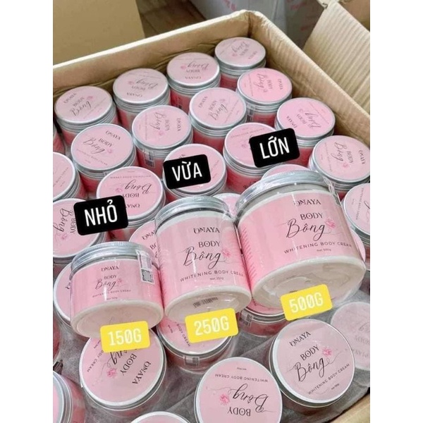 KEM BODY BÔNG ONAYA 500GR, trắng sáng mềm mịn, cấp nước, thấm nhanh không bết dính
