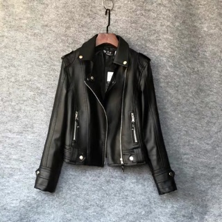 Áo da biker khoá K