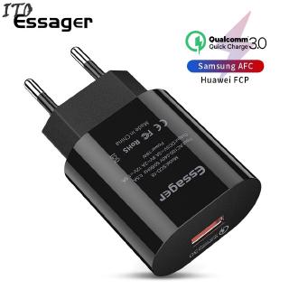 Essager Quick Charge 3.0 USB Charger QC3.0 Charging EU Plug Adapter Wall Mobile Phone Charger ito