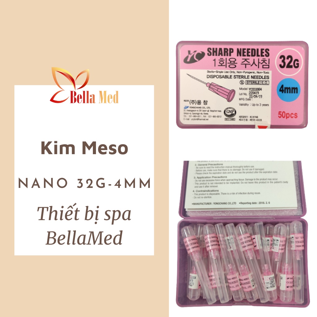 Tách lẻ đầu kim nano tiêm meso 34G 4mm Hàn Quốc