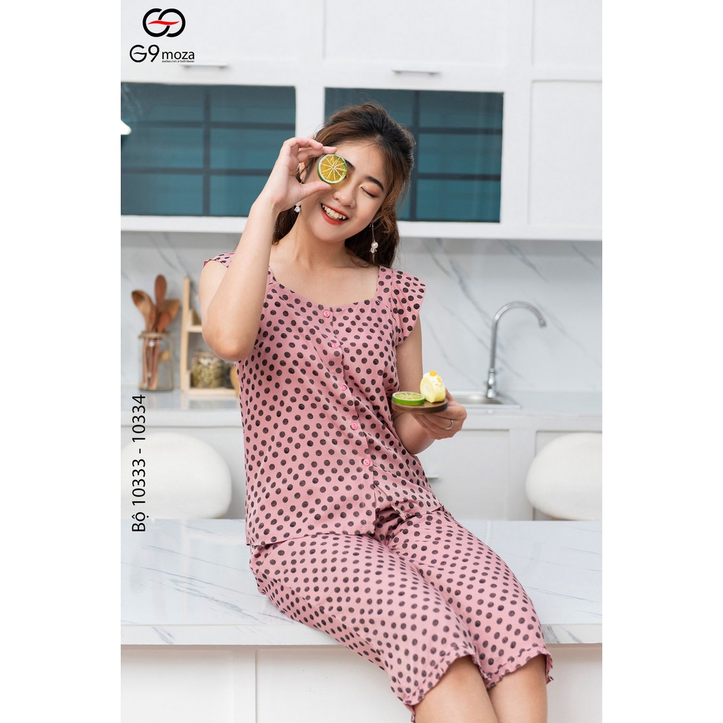 Bộ mặc nhà 10333-10334 G9moza, chất Thô kate