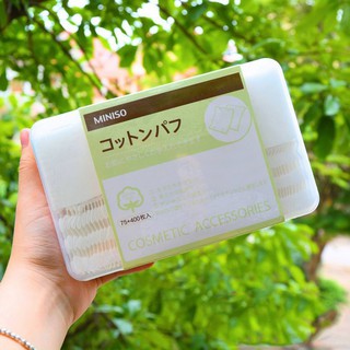 Bông tẩy trang MINISO loại hộp, loại túi chính hãng Nhật Bản