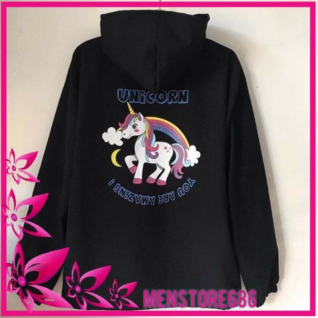 Áo khoác dù nam nữ unicorn ngựa kỳ lân có size lớn xl ảnh thật trải sàn