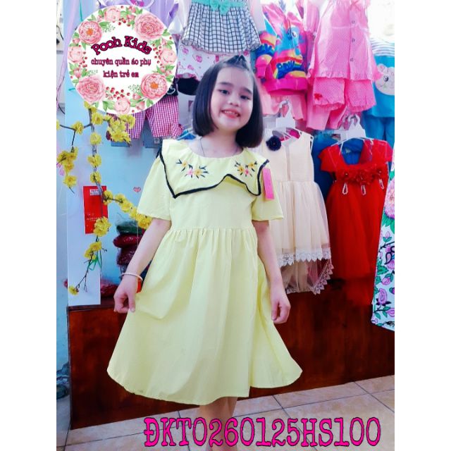 ĐẦM KATE HOA THÊU BÉ GÁI SIZE 16-25 KÝ