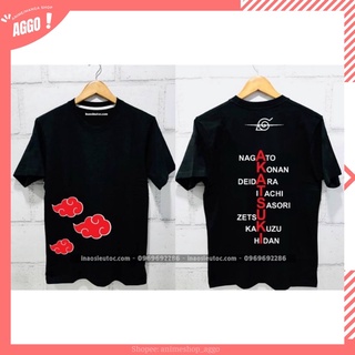 [ RẺ VÔ ĐỊCH] Áo Phông Đen In Akatsuki - Áo Naruto Nam Nữ